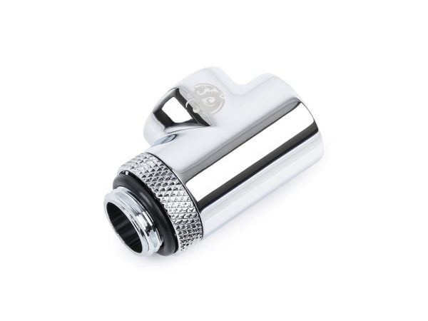 Bitspower T-Block Rotary Fitting, Silver Shining