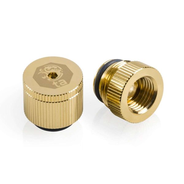 Bitspower Touchaqua Water-exhaust Fitting V2, True Brass, 2-pack