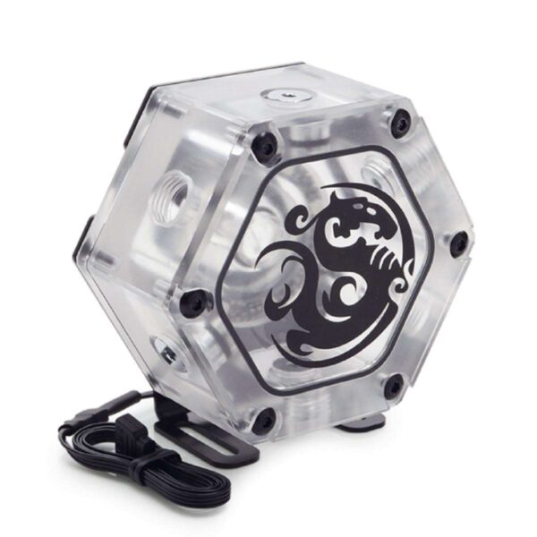 Bitspower Water Tank Hexagon 34 With RGB, Clear