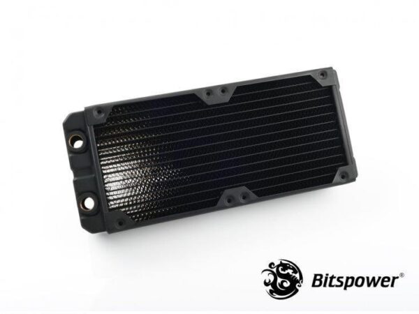 Bitspower Leviathan XF Radiator with Quad G1/4" Ports, 240mm, Black