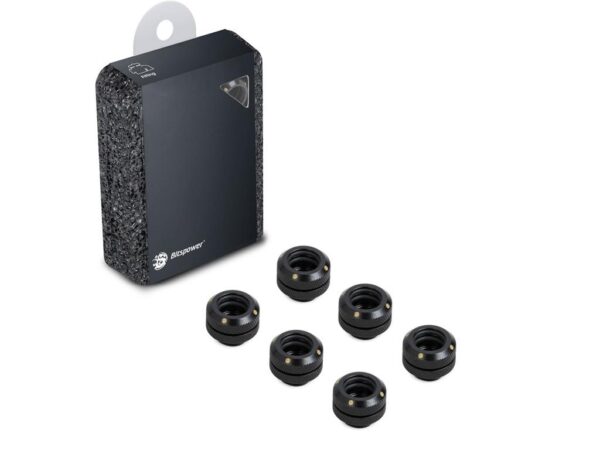 Bitspower G1/4" Matt Black Enhance Multi-Link For OD 12MM (6PCS)