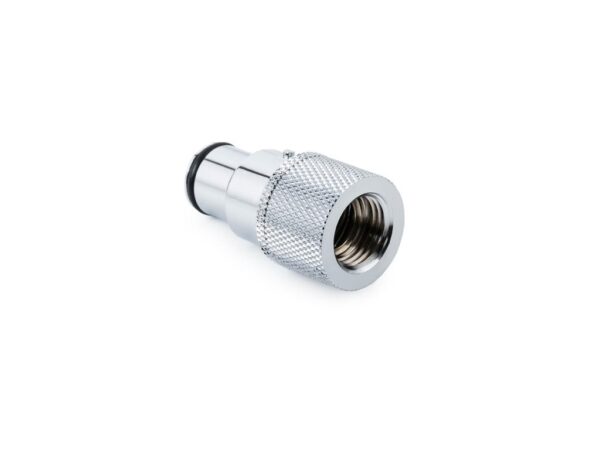 Bitspower Quick Disconnect Male Fitting with G1/4" Female Extender, Silver Shining