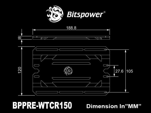 Bitspower Premium Cuboid Reservoir 150