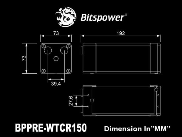 Bitspower Premium Cuboid Reservoir 150