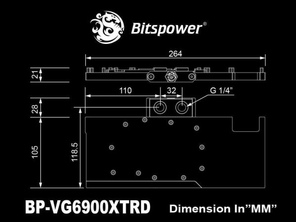 Bitspower  Classic VGA Water Block For AMD Radeon RX 6900 XT