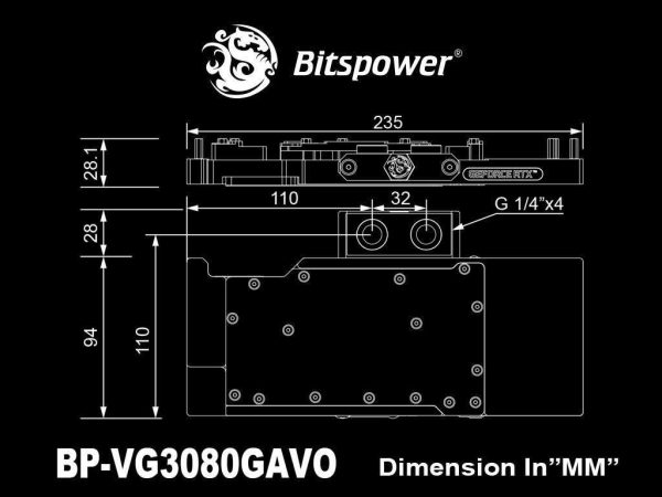 Bitspower Classic VGA Water Block for GIGABYTE GeForce RTX 3080/3090 GAMING OC