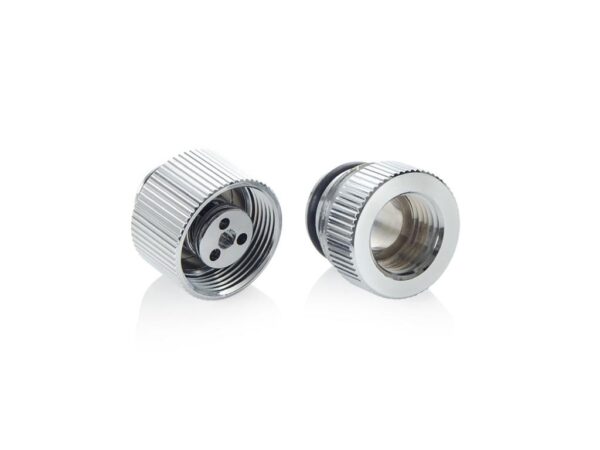 Bitspower Touchaqua Water-exhaust Fitting V2, Glorious Silver, 2-pack