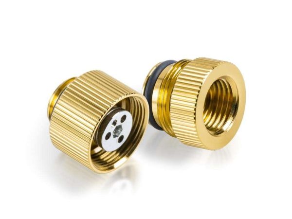 Bitspower Touchaqua Water-exhaust Fitting V2, True Brass, 2-pack