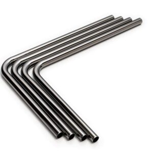 Bitspower Pre-bent 90-Degree Brass Hard Tubing OD12MM Black Sparkle - Length 220x305MM