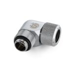 Bitspower Silver Shining Advanced Rotary G1/4" 90-Degree Multi-Link Adapter For OD 12MM