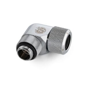 Bitspower Silver Shining Advanced Rotary G1/4" 90-Degree Multi-Link Adapter For OD 12MM