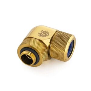 Bitspower True Brass Advanced Rotary G1/4" 90-Degree Multi-Link Adapter For OD 14MM