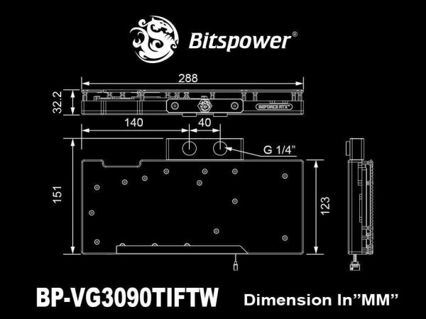 Bitspower Classic VGA Water Block for EVGA GeForce RTX 3090 Ti FTW3 series