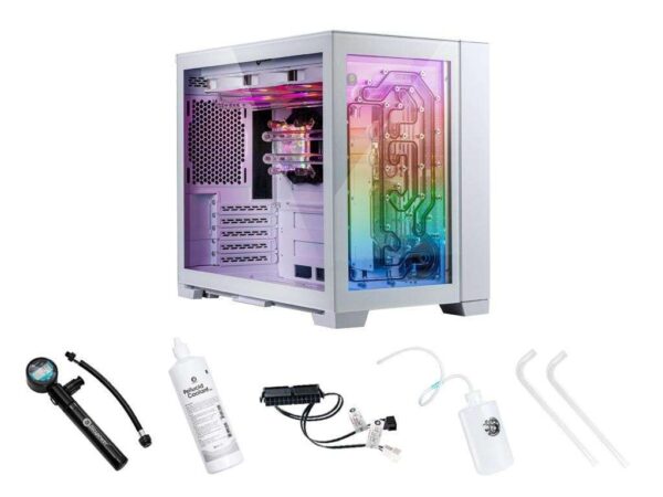 Bitspower TITAN One Mini 2.0 (White)-Included LIAN LI case, Digital Leak Detector, Coolant, Filling Bottle kit, CPU water cooling system(12th/13th/14th Gen Intel CPU, LGA1700, AMD AM4/AM5)