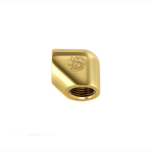 Bitspower True Brass 90-Degree With Dual Inner G1/4" Extender(2PCS)