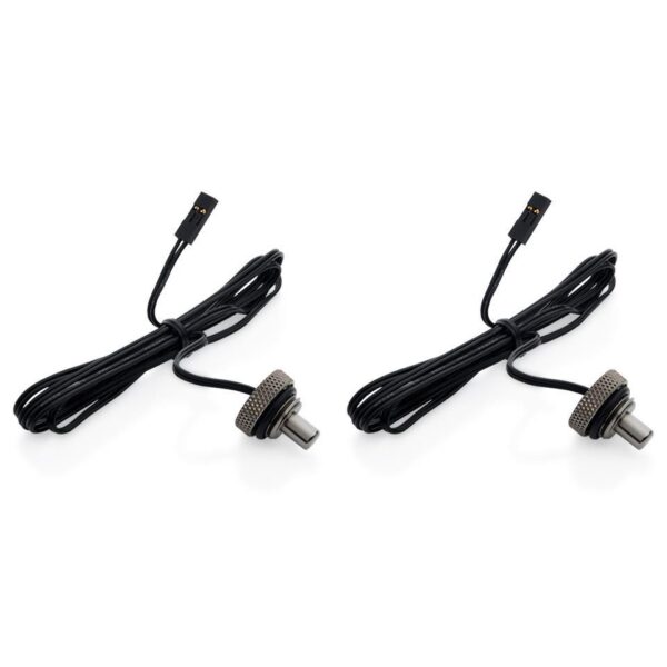 Bitspower G1/4" Black Sparkle Temperature Sensor Stop Fitting (2PCS)