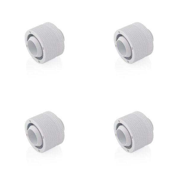 Bitspower G1/4" Deluxe White Compression Fitting CC5 V3 For ID 1/2" OD 3/4" Tube (4PCS)