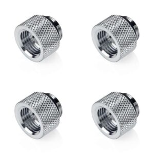 Bitspower G1/4" Silver Shining IG1/4" Extender-10MM (4PCS)
