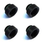 Bitspower G1/4" Matt Black IG1/4" Extender-7.5mm  (4PCS)