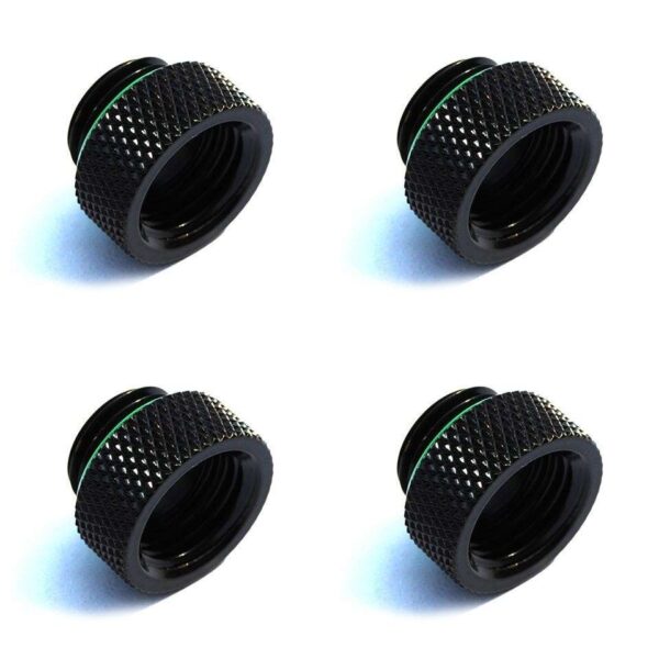 Bitspower G1/4" Matt Black IG1/4" Extender-7.5mm  (4PCS)