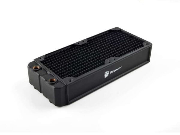 Bitspower Leviathan XF Radiator with Quad G1/4" Ports, 240mm, Black