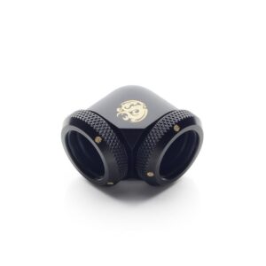Bitspower Matt Black Enhance 90-Degree Dual Multi-Link Adapter For OD 16MM (2PCS)