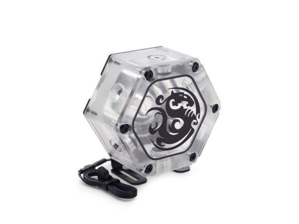 Bitspower Water Tank Hexagon 34 With RGB, Clear