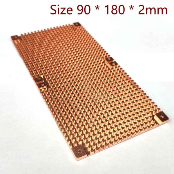 RTX 3060 3080 3090 Backplane Pure Copper Heat Sink Graphics Card Memory Auxiliary Radiator 90X180MM Thickness 2MM