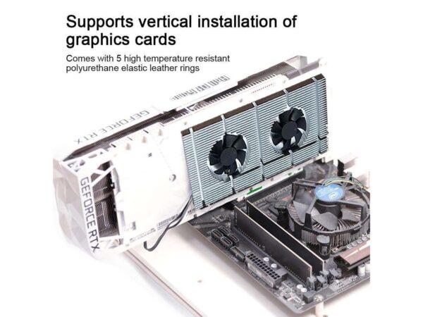 Amify GPU Backplate Radiator Memory Cooler Aluminum Panel + Dual PWM Fan VRAM Heatsink Graphics Card Backplane For RTX 3090 3080 3070 Radiator With 1mm Thermal Pad 500