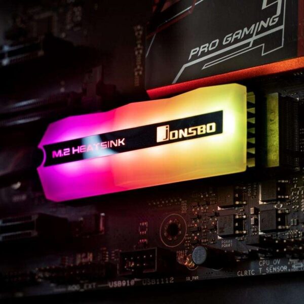 Jonsbo M.2-2 Color SSD Heatsink Cooler RGB Cooling Heat Sink M.2 2280 Hard Drive 4Pin Radiator Color LED