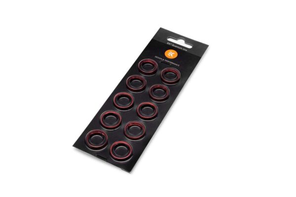 EK-Torque STC-10/16 Color Rings, Red - 10 Pack