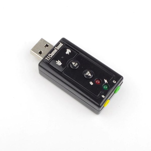 Sound Card 7.1 Channel  External Sound Card 3D Surround Sound With Button Control Sound Card