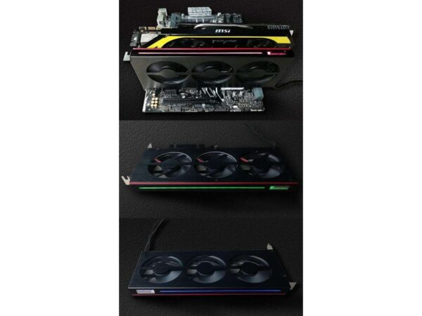 Amify Graphic Card Cooling Fan PCI FAN Heat Sink Radiator Support Motherboard AURA SYNC 12V 4PIN RGB Lighting VGA Cooler