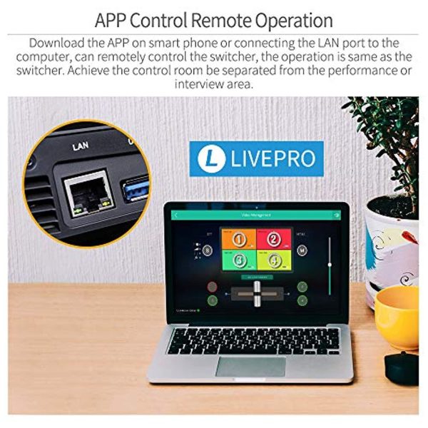 FEELWORLD LIVEPRO L1 V1 Multi Camera Video Mixer Switcher 2 Inch LCD Display 4 x HDMI Inputs USB 3.0 Output Format Real Time Production Live Streaming Lightweight (LIVEPROL1V1-OF-US)