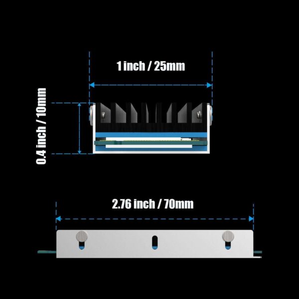 GLOTRENDS M.2 Heatsink for 2280 M.2 SSD, Fit for PC/PS5/PS5 Slim Installation, 22x70x6mm Aluminum Body, Including Thermal Pad