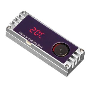 M.2 SSD Radiator with Temperature Display Aluminum Heatsink with Thermal Pad Desktop PC Thermal Gasket (Color:silver)