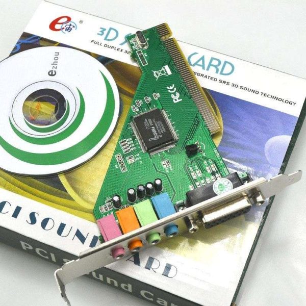 PCI Sound Card CMI8738 4.1 Channel Computer Desktop Built-in Sound Card High-Fidelity Audio Card Support Windows 98/ Windows2000/XP/NT