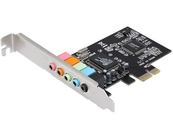 PCI-E 5.1 Channel Built-in Sound Card Desktop 3D Stereo PCIe Audio Card, CMI8738 Chip 32/64 Bit Support Windows 10/7