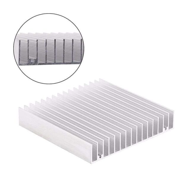 Aluminum Heat Sink Heatsink Module Cooler Fin for High Power Transistor Semiconductor Devices with 16 pcs fins 393L x 393W x 07H 100mmL x 100mmW x 18mmH