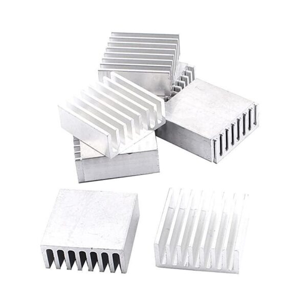 a16012800ux0575 Aluminium Heatsink Heat Sink Radiator Fin 25x25x10 mm 10pcs Silver Tone Pack of 10