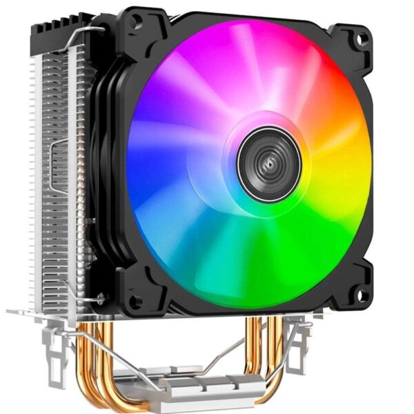 2 Heat Pipe Tower CPU Cooler RGB 3Pin Cooling Fans Heatsink for LGA 775/1150/1151/1155/1156 AM4/AM3+/AM2+/FM2+/FM1