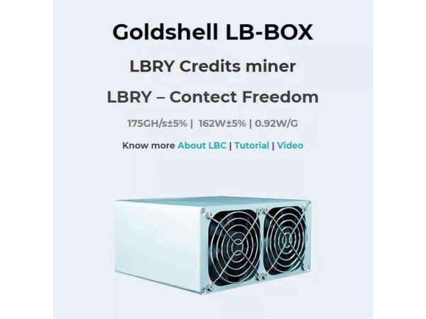 Goldshell LB-BOX 175GH/s LBRY miner More economical than CK-BOX KD-BOX Mini-DOGE LT5 Antminer S19 L7 Innosilicon