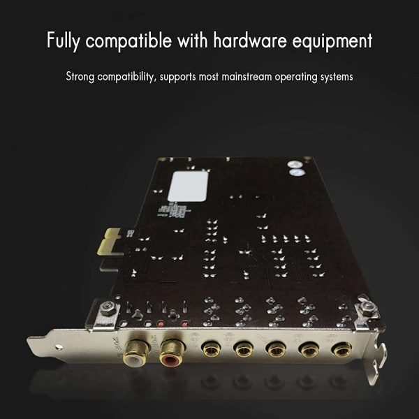 PCIe Sound Blaster Built-in Sound Card 5.1 Channel SB0105 , Computer Singing Broadcast Sound Card (Black)