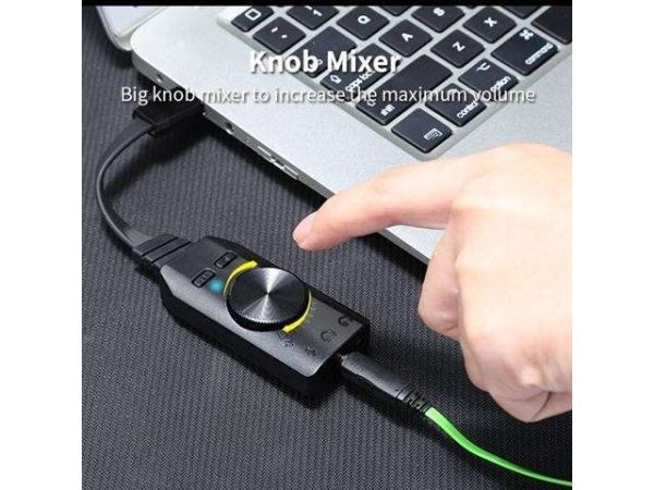 USB Sound Card Adapter, Virtual 7.1 Channel External USB Sound Card Audio Card 3.5mm USB Adapter USB to Earphone Headphone for PC Laptop Desktop Windows Mac OS Linux PS4 (Black)