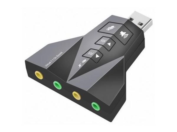 SB External Stereo Sound Adapter Werleo [Updated Version] Virtual 7.1 Channel Double USB Microphone & Headset Port Plug and Play No Drivers Needed for Windows Mac Linux