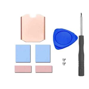 Steam Deck SSD Heatsink Thermal Pad: M.2 2230 NVME SSD Copper Heat Sink Cooling Thermal Pastes Back Cover Opening Tools Back Screws Replacements Screwdriver Repair Kit for Stream Deck SSD