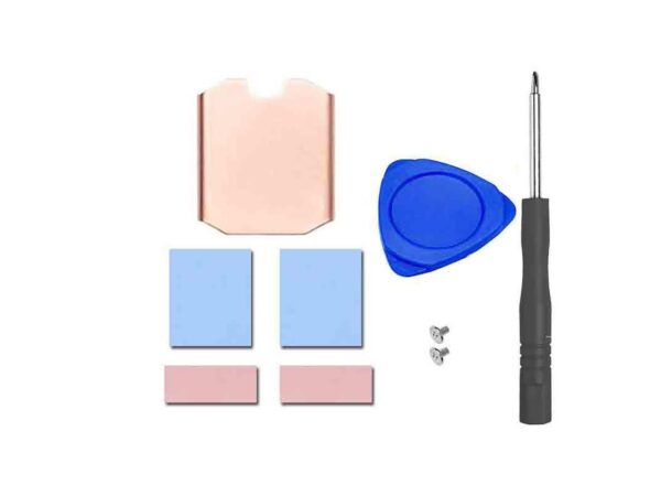 Steam Deck SSD Heatsink Thermal Pad: M.2 2230 NVME SSD Copper Heat Sink Cooling Thermal Pastes Back Cover Opening Tools Back Screws Replacements Screwdriver Repair Kit for Stream Deck SSD