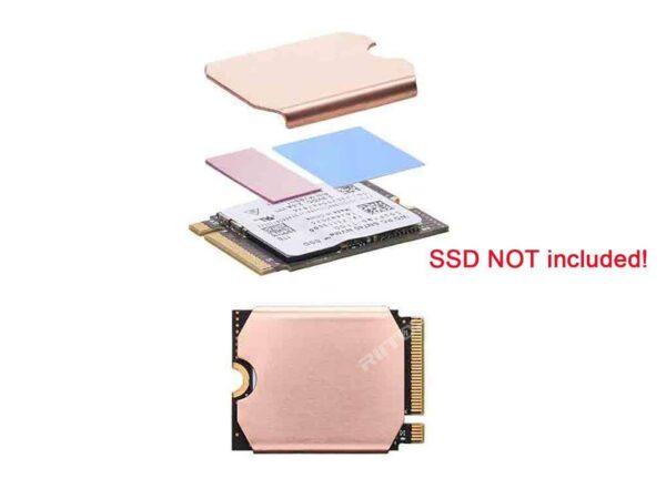 Steam Deck SSD Heatsink Thermal Pad: M.2 2230 NVME SSD Copper Heat Sink Cooling Thermal Pastes Back Cover Opening Tools Back Screws Replacements Screwdriver Repair Kit for Stream Deck SSD