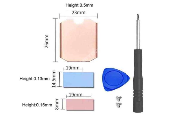 SSD Heatsink Thermal Pad for Steam Deck: M.2 2230 NVME SSD Copper Heat Sink Cooling Thermal Pastes with Tools Screws