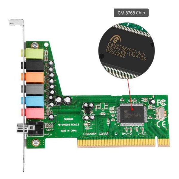 Desktop PCI 7.1 Channel Surround Sound MIC Output High-Definition Video Game Sound Card